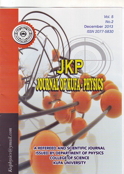 					View Vol. 5 No. 2 (2013): مجلة الكوفة للفيزياء | Journal of Kufa - Physics
				